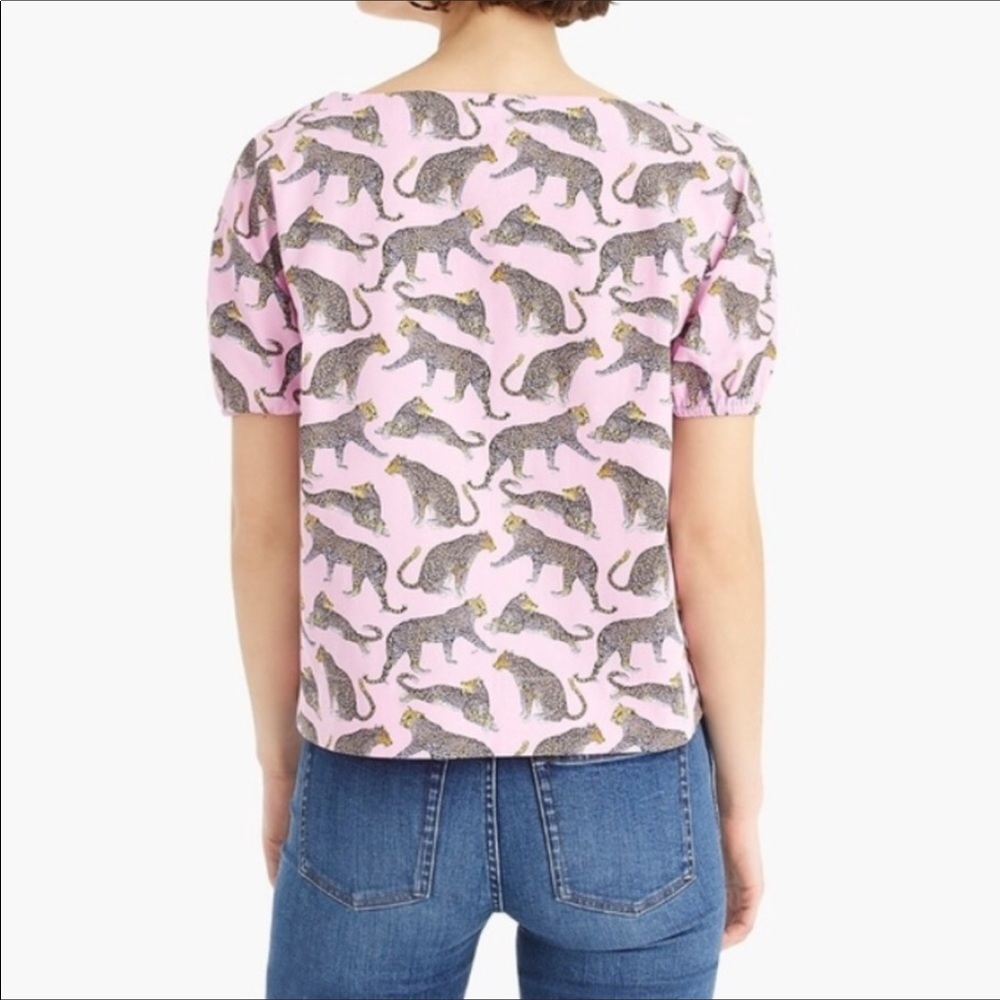 JCREW LEOPARD TOP SZ M - Picture 3 of 9
